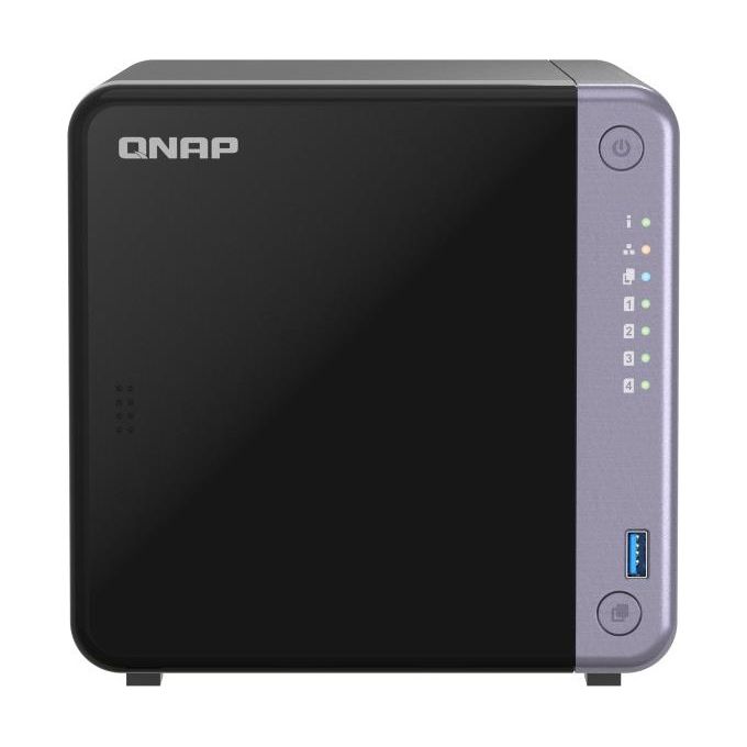 Qnap TS-432X-4G Server Nas e di Archiviazione Tower Alpine Alpine Al-524 4Gb Ddr4 Qnap Qts Nero