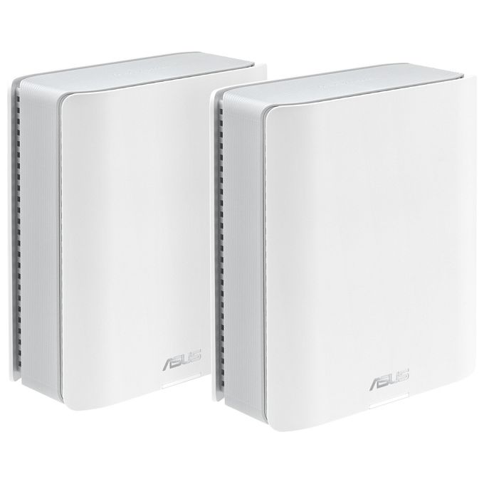 ASUS ZenWiFi BT8 2-Pack - WiFi 7 Mesh tribanda 14 Gbps due porte 25 G sicurezza e controllo parentale incluse Smart Home Master SSIDs 4G e 5G Mobile Tethering Bianco