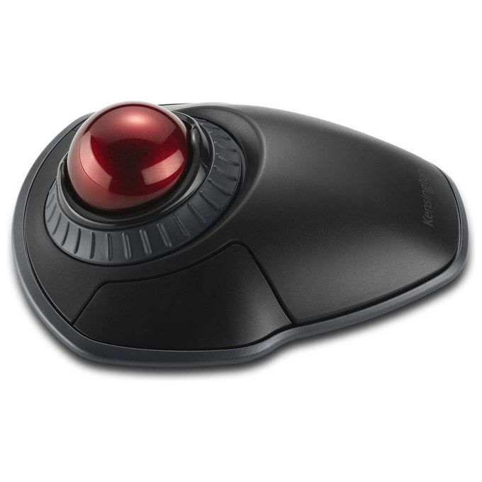 Kensington K70992WW Trackball Orbit Wireless con Rotella di Scorrimento DPI Regolabili 400 800 1200 1600 Connessione Bluetooth e RF 2.4 GHz Design Ambidestro Poggiapolsi Rimovibile colore Nero