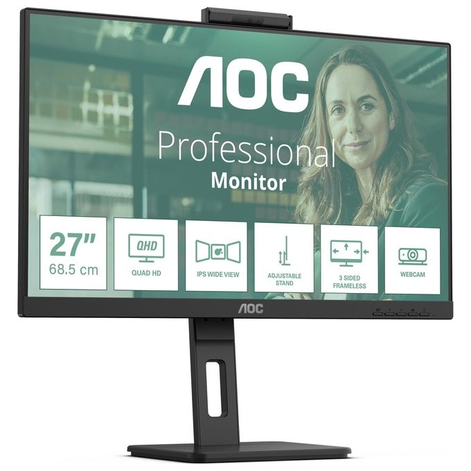 Aoc Q27P3QW Monitor Pc 27'' 2560x1440 Pixel Quad Hd Nero