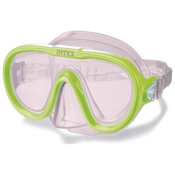 Intex Sea Scan 55916 – Maschera da nuoto per bambini 8+ anni, colori assortiti, lente in policarbonato anti-appannamento con protezione UV, cinturino regolabile in silicone