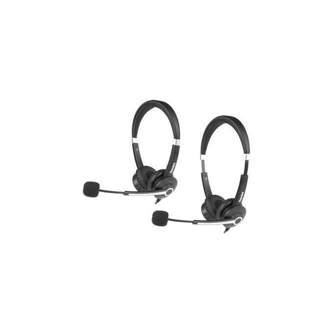 Hamlet HHEADM-UJS Cuffia Auricolare A Padiglione con Microfono Cablato USB Tipo A e Jack 3.5 mm Nero