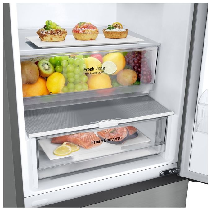 LG GBV22NCBPY Frigorifero Combinato Capacita' 387 Litri Classe energetica B Raffreddamento No Frost colore Argento