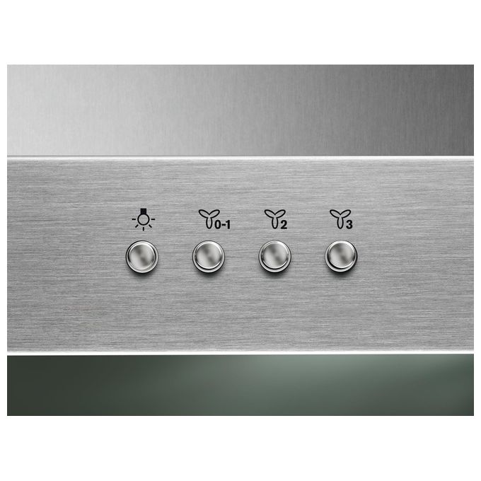 Electrolux LFT416X Cappa Aspirante-Filtrante a Parete 3 Velocita' Illuminazione LED Classe energetica C Portata 600 m3-h 60 cm Inox
