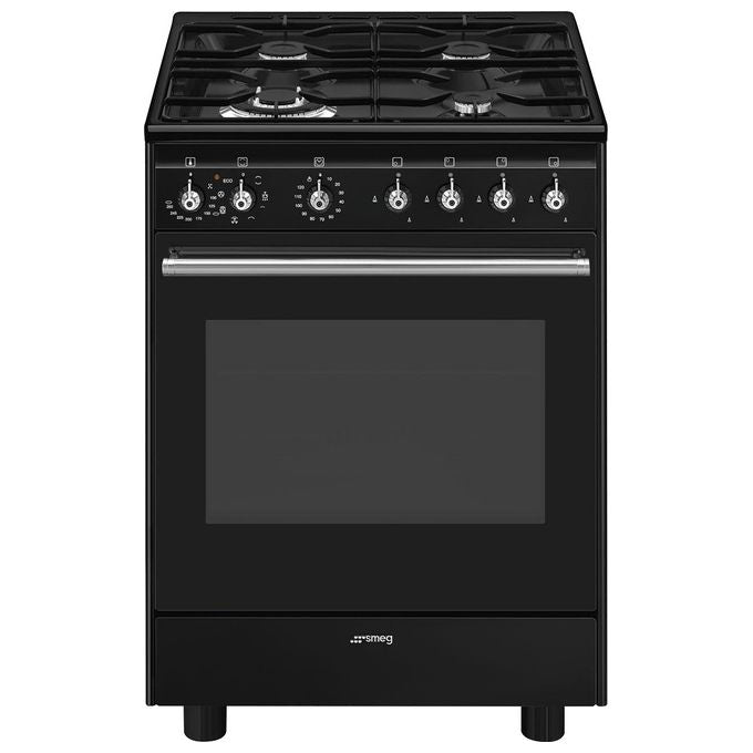 Smeg CX61GMBL Estetica Classica Cucina con piano cottura Gas 60x60 cm Forno elettrico Classe A Nera