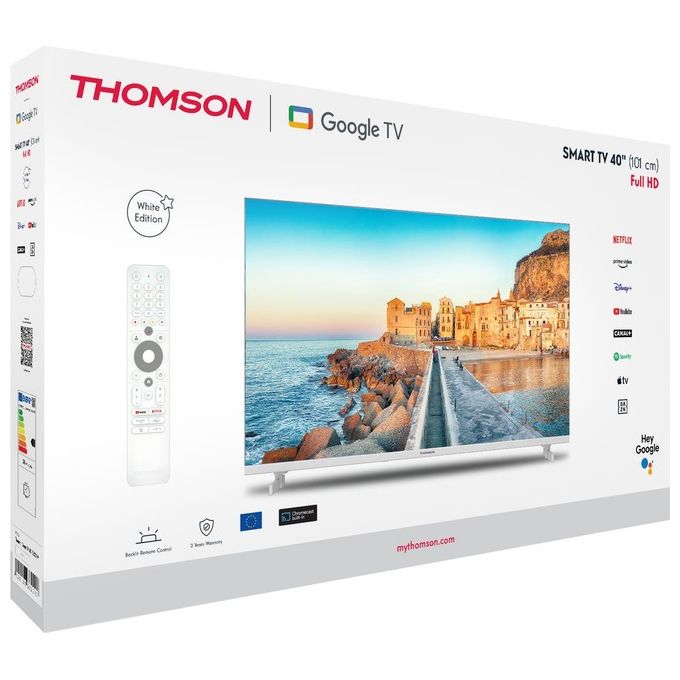 Thomson TV LED 40 Pollici Full HD Google TV Bianco