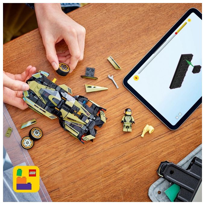 LEGO Speed Champions Super Car Lamborghini Lambo V12 Vision GT Macchina Giocattolo per Bambini da 10 Anni Modellino di Auto da Costruire con Minifigure del Pilota Idea Regalo da Collezione 76923