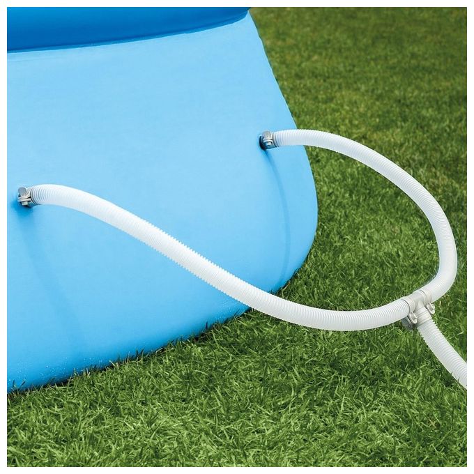 Intex 26166NP Easy Set Piscina Fuori Terra Gonfiabile Rotonda 457x107 cm 12430 L Pompa Filtro 3785 L-h Scaletta colore Blu