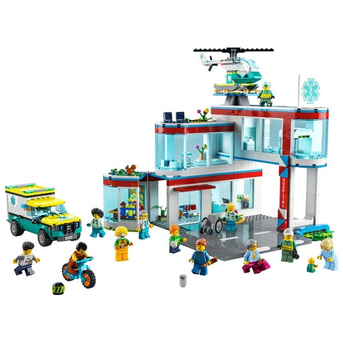 LEGO City Ospedale Set con ambulanza Giocattolo ed Elicottero di Soccorso