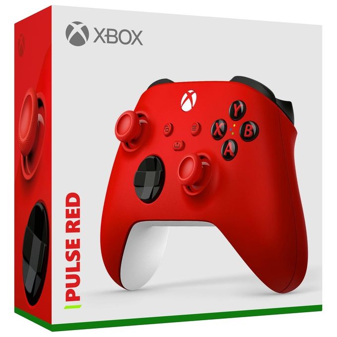 Microsoft Pulse Red Rosso Bluetooth-Usb Gamepad Analogico-Digitale per Xbox-Xbox One-Xbox Series S-Xbox Series X