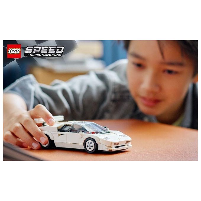 LEGO Speed Champions 76908 Lamborghini Countach, Giochi per Bambini di 8+ Anni, Auto Sportiva Giocattolo, Replica Supercar