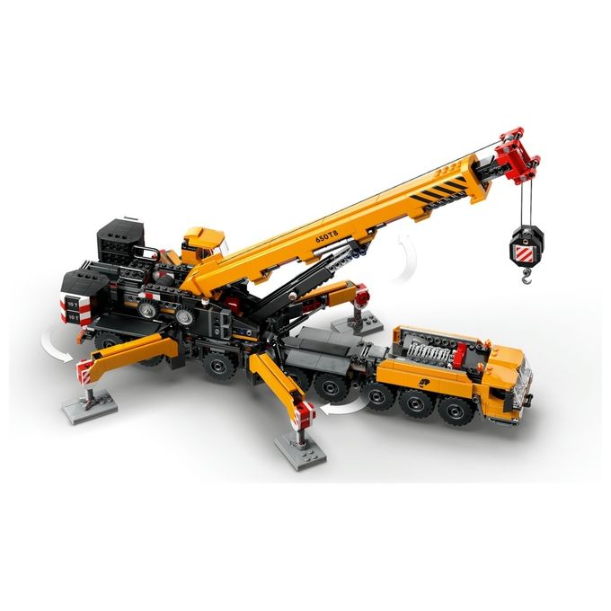 LEGO City Gru da Cantiere Mobile Gialla Giochi Creativi per Bambini e Bambine da 9 Anni con Veicolo Giocattolo da Cantiere con Funzioni Realistiche e 4 Minifigure Idea Regalo Divertente 60409