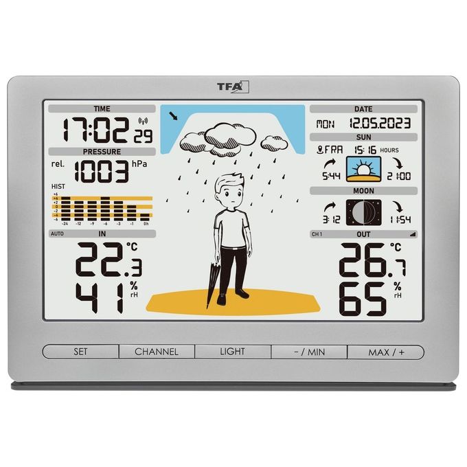 TFA 35.1097.54 METEO JACK Stazione Meteo Argento