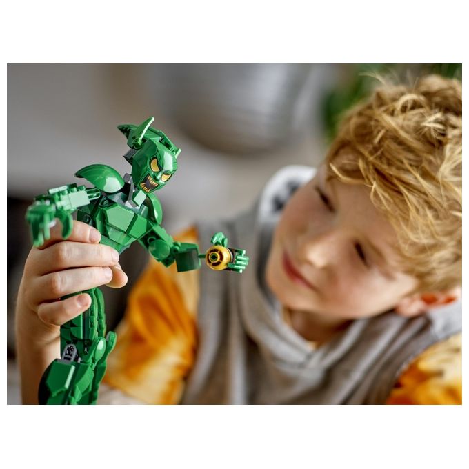 LEGO Marvel 76284 Personaggio Costruibile di Goblin, Gioco per Bambini 8+, Action Figure Snodabile del Nemico di Sider-Man