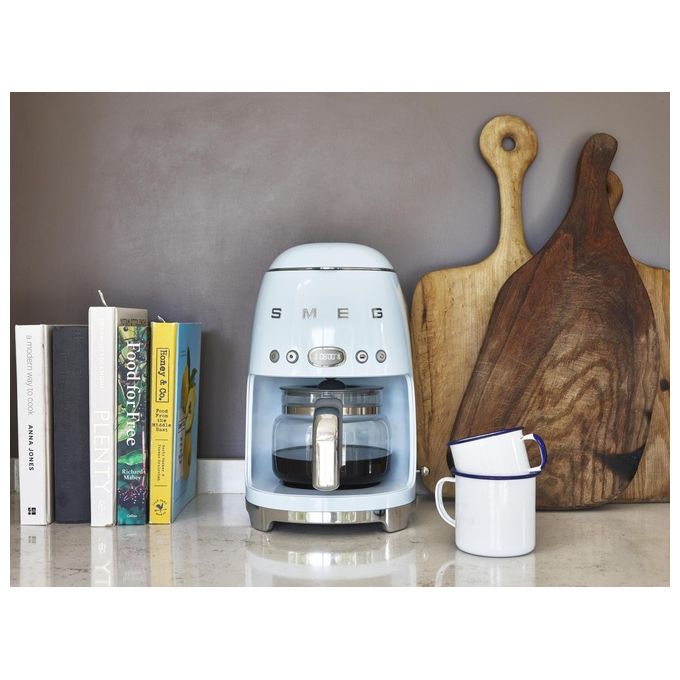Smeg DCF02PBEU Macchina da Caffe' con Filtro Programmabile 10 Tazze 1050W Azzurro