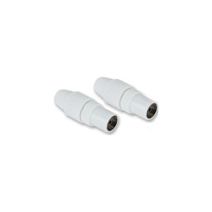 Nuova Video Suono Adattatore 9-27 2 Prese Coax MM Bianco