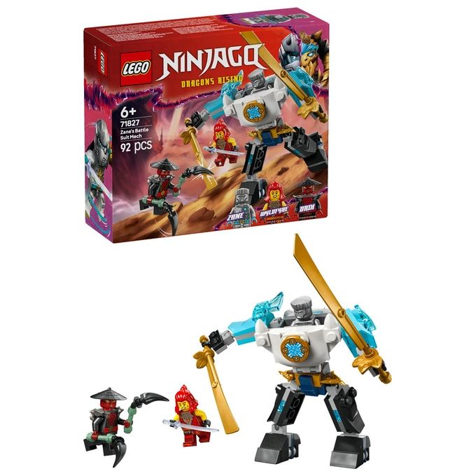 LEGO Kit Costruzione Mech di Battaglia Zane Ninjago 71827 Blocchi Costruibili Avventura Creativa
