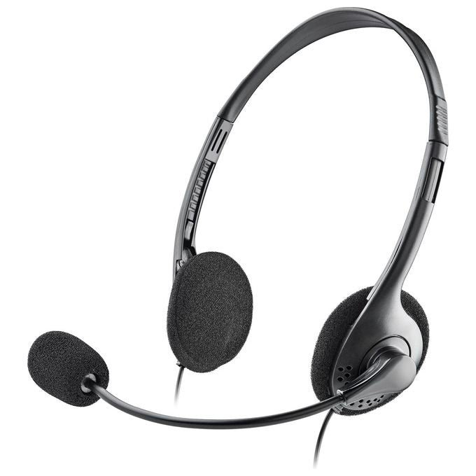 NGS MS103 MAX Cuffie Cablate per Computer con Microfono Connessione Jack 3.5mm Lunghezza Cavo 1.5mt