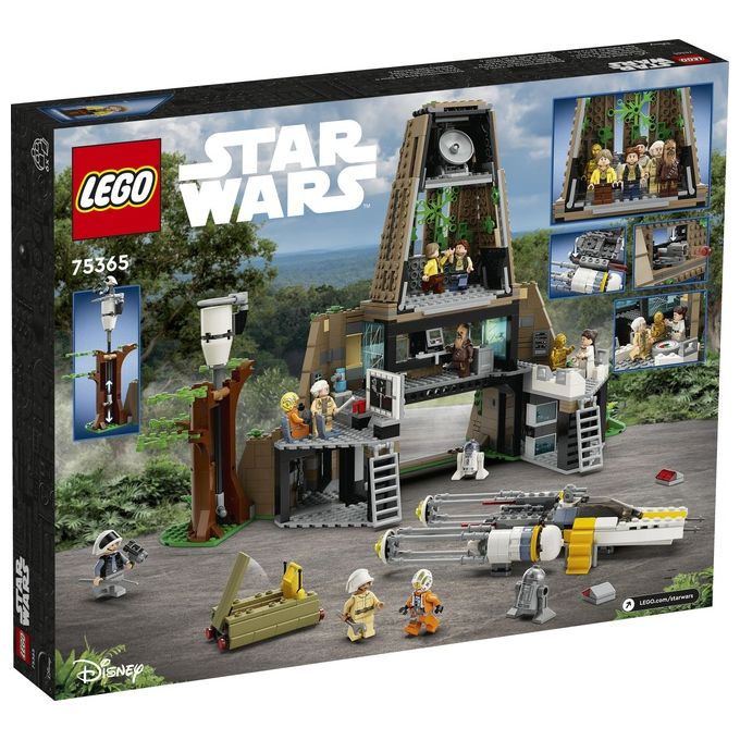 LEGO 75365 Star Wars: A New Hope Base Ribelle su Yavin 4 con 10 Minifigure, 2 Droidi, Starfighter Y-wing e Sala Comando