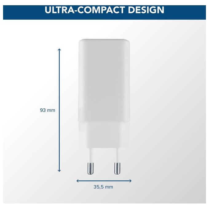Cellular Line Caricabatterie Multipower 65W GaN Bianco