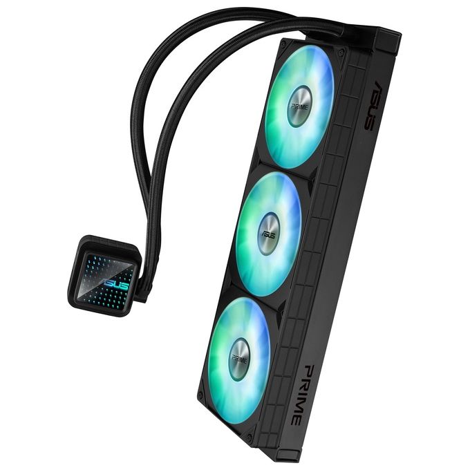 ASUS Prime LC 360 ARGB Dissipatore a Liquido All-In-One Tre Ventole con Led ARGB e Illuminazione Aura 40cm di Tubi Compatible con Diverse Schede Madri Intel e AMD Nero