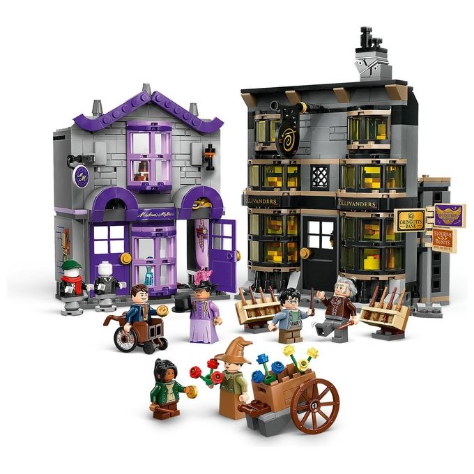 LEGO Harry Potter Olivander e Madama McClan: Abiti per Tutte le Occasioni 2 Modelli di Negozi Giocattolo da Costruire con 6 Minifigure Giochi Creativi per Bambini da 8 Anni da Collezione 76439