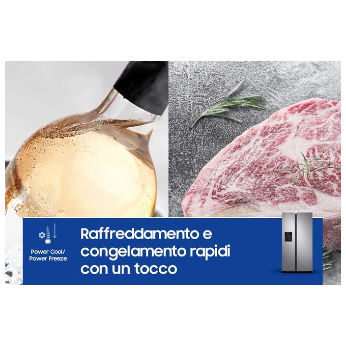 Samsung RS68A884CSL Frigorifero Side-by-Side Libera Installazione 635 Litri Classe Energetica C Argento