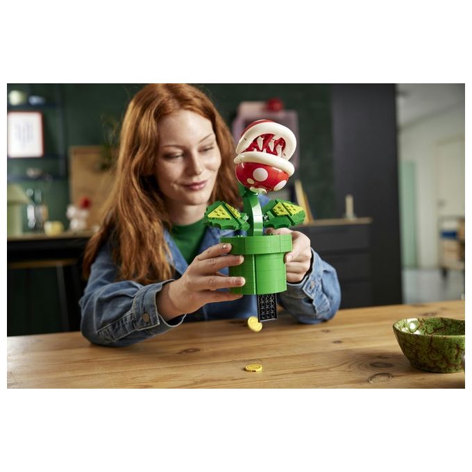 LEGO Super Mario 71426 Pianta Piranha, Personaggio Snodabile con Tubo e 2 Monete, Kit Modellismo per Adulti, Idea Regalo
