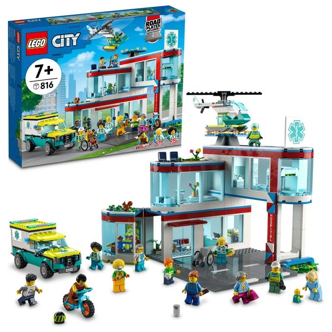 LEGO City Ospedale Set con ambulanza Giocattolo ed Elicottero di Soccorso