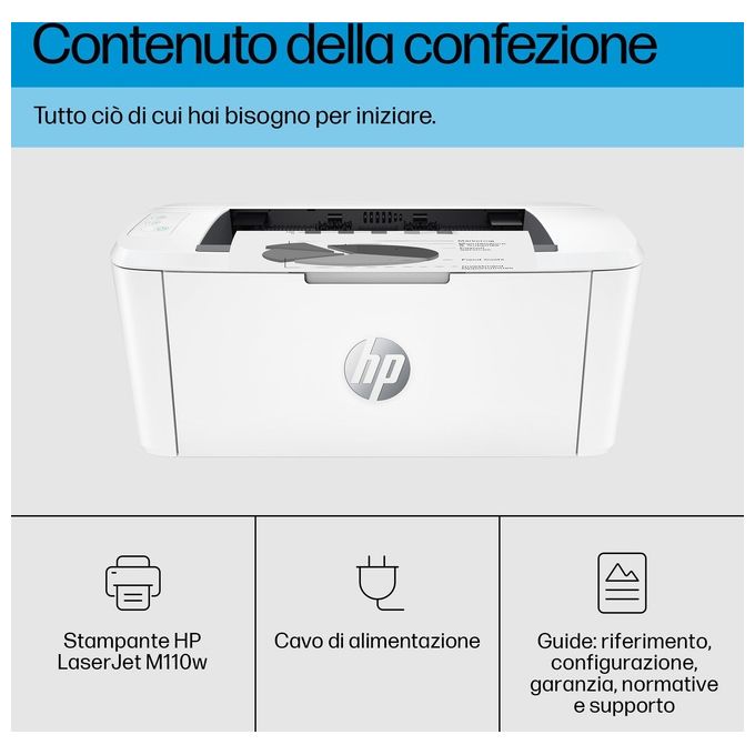 HP LaserJet M110w Stampante Laser A4 600x600 DPI Wi-Fi