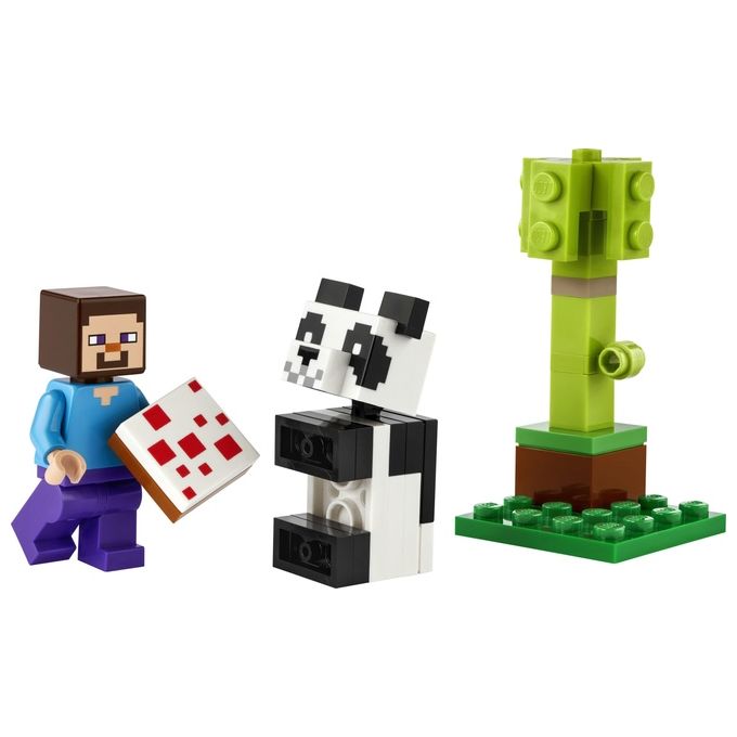 Lego Minecraft Steve e Baby Panda