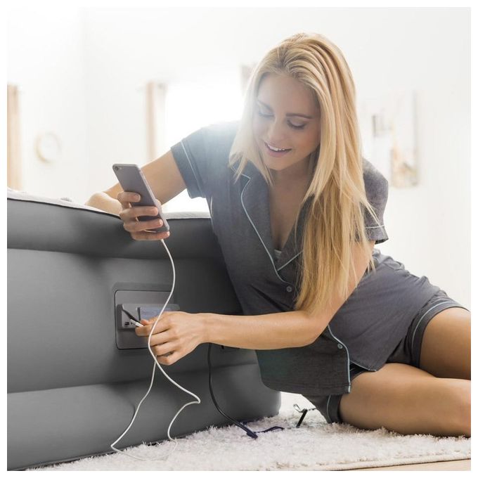 Intex Materasso Elevated Premiere Matrimoniale Con Tecnologia Fiber Tech