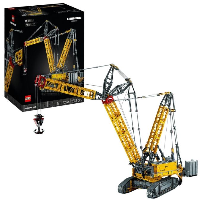 LEGO Technic 42146 Gru Cingolata Liebherr LR 13000, Veicolo da Cantiere Telecomandato con App Control+, Modellismo per Adulti