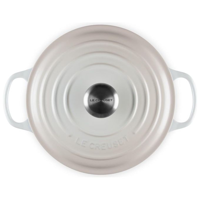 Le Creuset Cocotte Rotonda Evolution in Ghisa Vetrificata con Coperchio 24cm Meringue