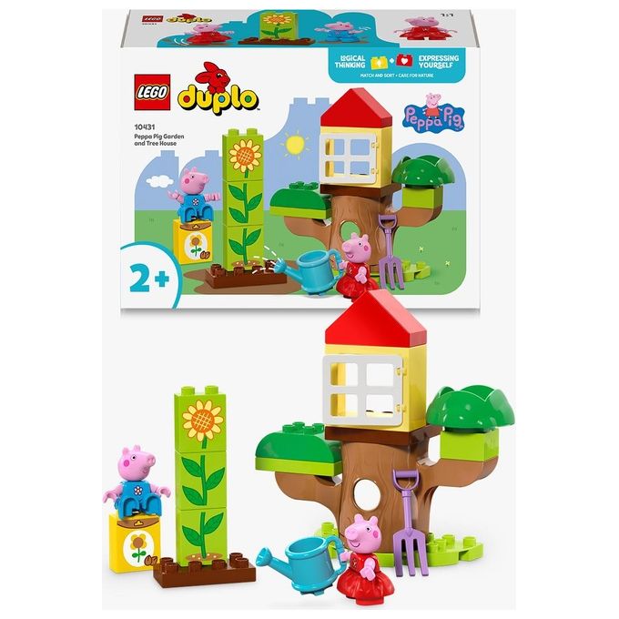 LEGO DUPLO Il Giardino e la Casa sull'Albero di Peppa Pig Giochi Educativi per Bambine e Bambini da 2 Anni Playset Creativo con Personaggi e Accessori Giocattolo Idea Regalo di Compleanno 10431