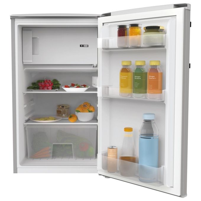 Candy COT1S45ESH - Frigorifero Mono Splitporta con congelatore 106 L, 84 cm, Classe E, 39 dB, Statico, Maniglia esterna in metallo, Argento