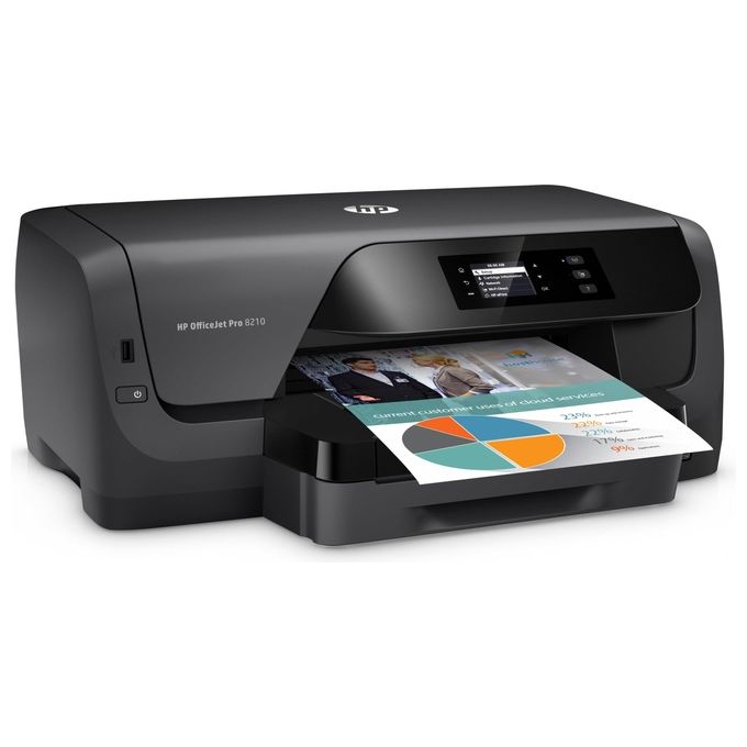 [ComeNuovo] Hp Stampante Inkjet Multifunzione Officejet pro 8210 Risoluzione 2400 x 1200 DPI A4 Wi-Fi Nera