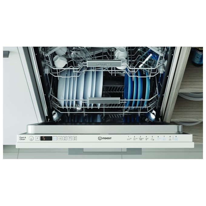 Indesit I3I D741O Lavastoviglie da Incasso 14 Coperti Classe C Incassata a Scomparsa Totale 60 cm