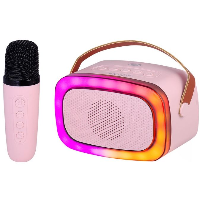 Trevi XR 8A01 MiniParty Altoparlante Karaoke  Bluetooth Rosa