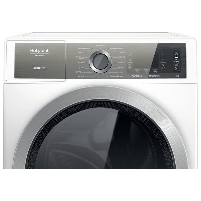 Hotpoint H8 W046WB IT Lavatrice Caricamento Frontale GentlePower Classe Energetica A Capacita' di carico 10Kg Centrifuga 1400 Giri PowerDrive Anti Macchia