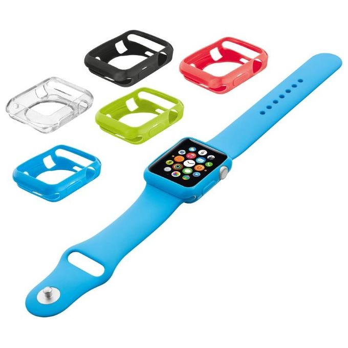Trust Custodia Silicone per Apple Watch 38mm, 5 Pezzi