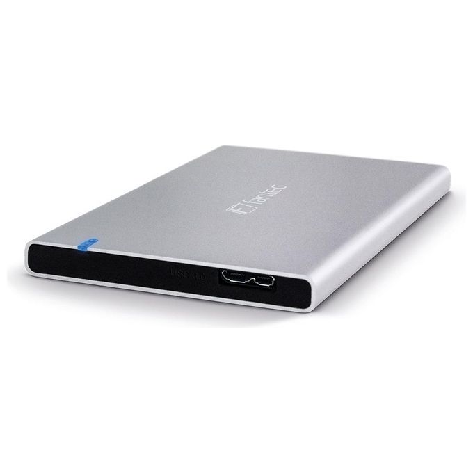 Fantec ALU7MMU3 Box 2.5'' Ultra Slim Argento Alluminio Sata USB 3.0 7mm