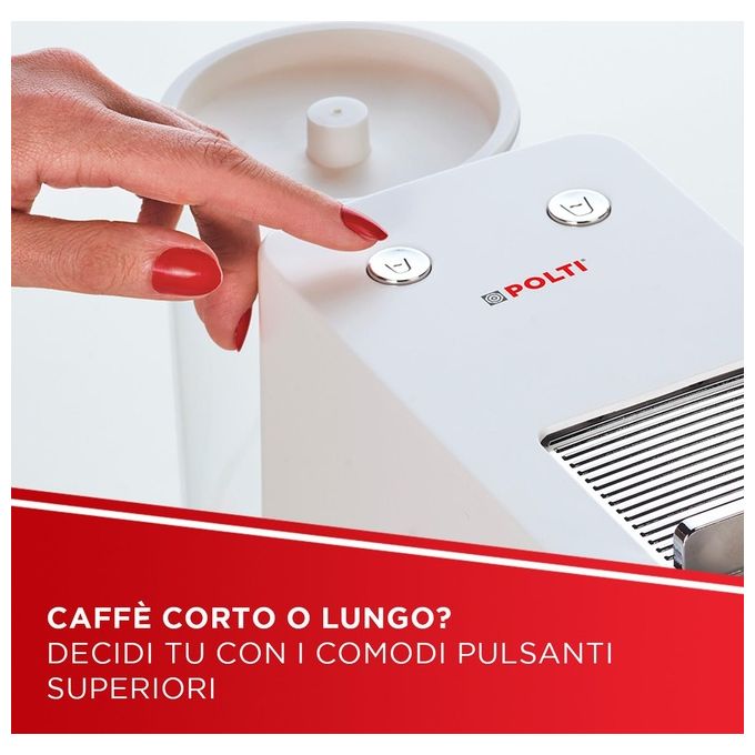 Polti Macchina da Caffe' Coffea Cs15w con 54 Cialde Bianca