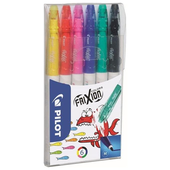 Pilot Confezione 6 Pennarelli Frixion Colors Cancellabili Punta Media Assortiti