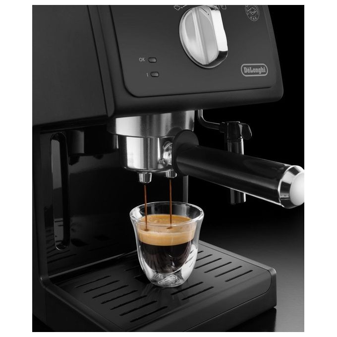DeLonghi ECP31.21 Espresso Macchina da Caffe' Sistema Manuale Potenza 1100 W Capacita' 1,1 Litri Thermoblock Cappuccino System Nero