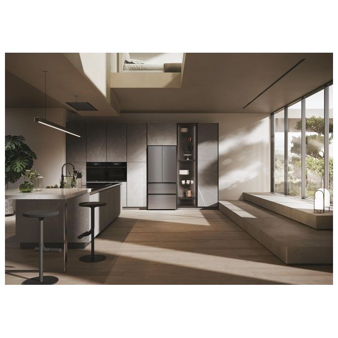 Haier Serie 7 HFR7819ENGC Frigorifero Americano Side By Side 504 Litri Classe E No Frost colore Inox
