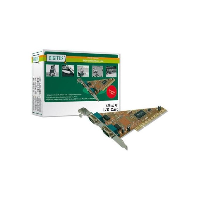 Digitus scheda aggiuntiva interfaccia seriale pci 9 poli maschio 2 porte (ds-33003)