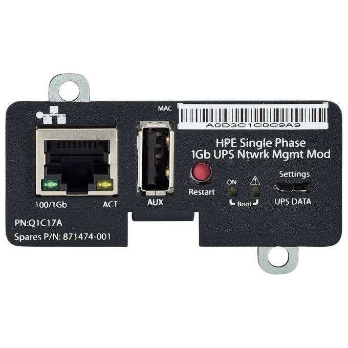 HP Enterprise Single fase 1 GB UPS Network Management Module