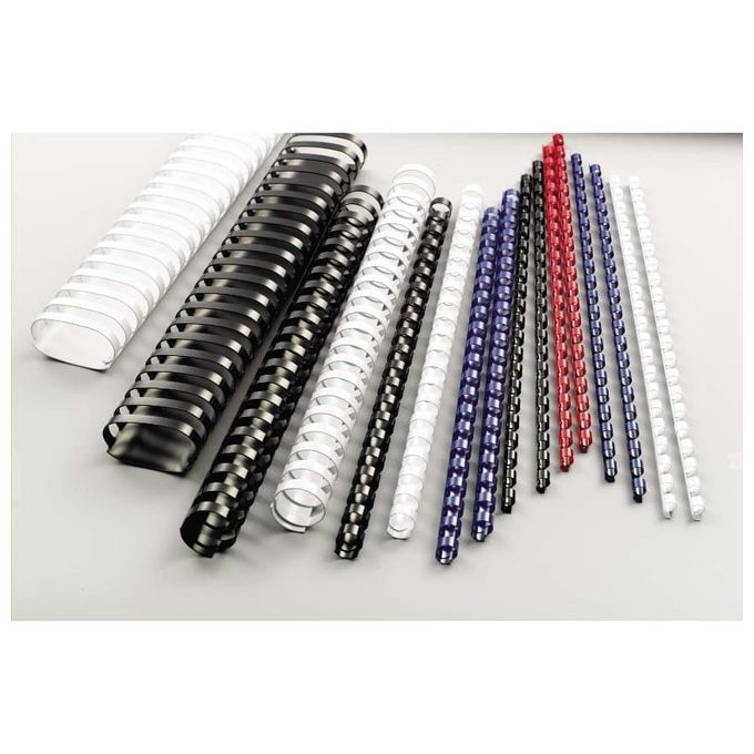 Gbc Dorsi Plastici 21A 22Mm 100Pz - Nero - 4028602, Confezione da 100