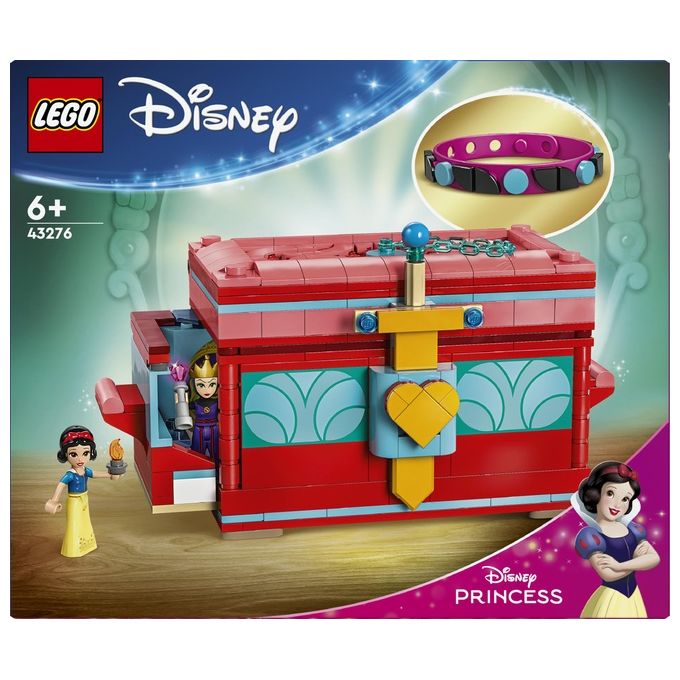 LEGO Disney Portagioie di Biancaneve Giocattolo Principesse da Costruire Giochi per Bambine e Bambini da 6 Anni con Mini Bamboline Accessori e un Braccialetto Personalizzabile Idea Regalo 43276